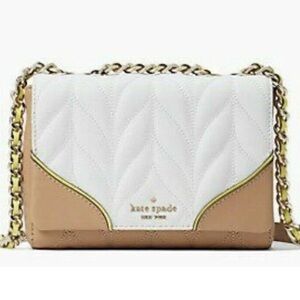 Kate Spade Briar Lane Emelyn quilted white/dove multicolor colorblock Crossbody